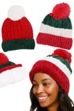 Stripe Chenille Knitted Fleece Lined Beanie: ASSORTED / ONE SIZE