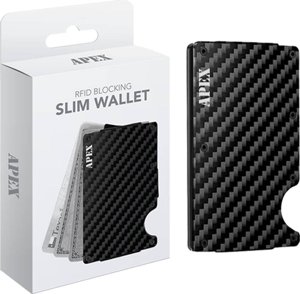 RFID Blocking Minimalist Scratch Resistant Slim Credit Card: Carbon