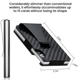 RFID Blocking Minimalist Scratch Resistant Slim Credit Card: Carbon