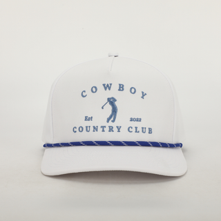 Cowboy Country Club Golfer Roped Hat White