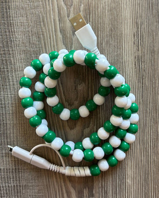 Game Day Phone Cord with Lightening and USB-C: Red/White/Blue