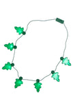 Clear Christmas Tree Led String Light Necklace: GREEN / ONE SIZE