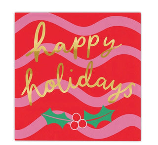 Festive Holiday Beverage Napkins